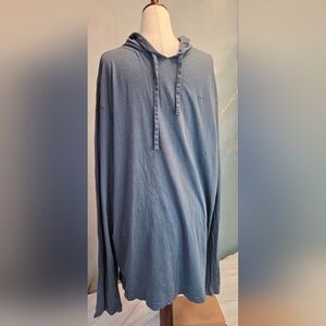 RVCA Slate Blue Lightweight T Shirt Hoodie XL